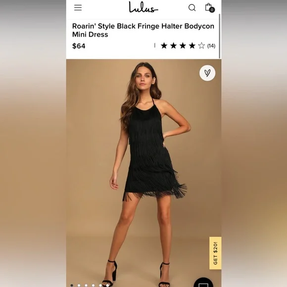 Lulus | Dresses | Xs Lulus Black Halter Fringe Mini Dress | Poshmark